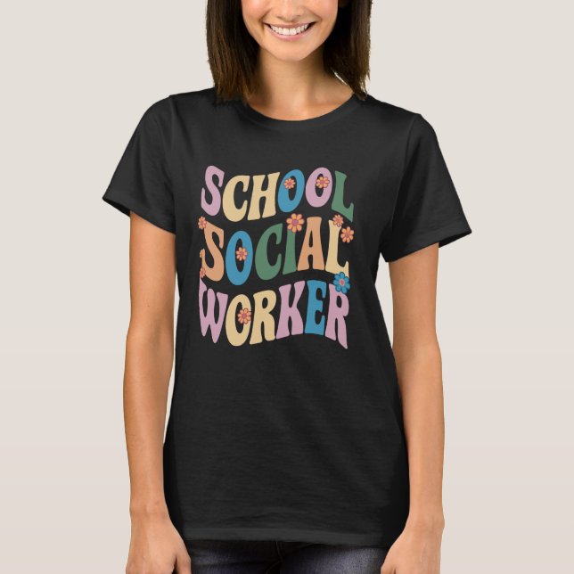 Camiseta Trabajador social escolar florió la escuela social (Anverso)