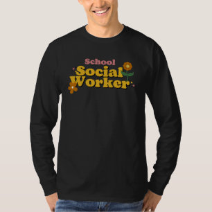 Camiseta Trabajador Social Escolar Groovy Habilidades de Af