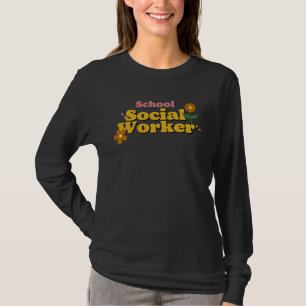 Camiseta Trabajador Social Escolar Groovy Habilidades de Af