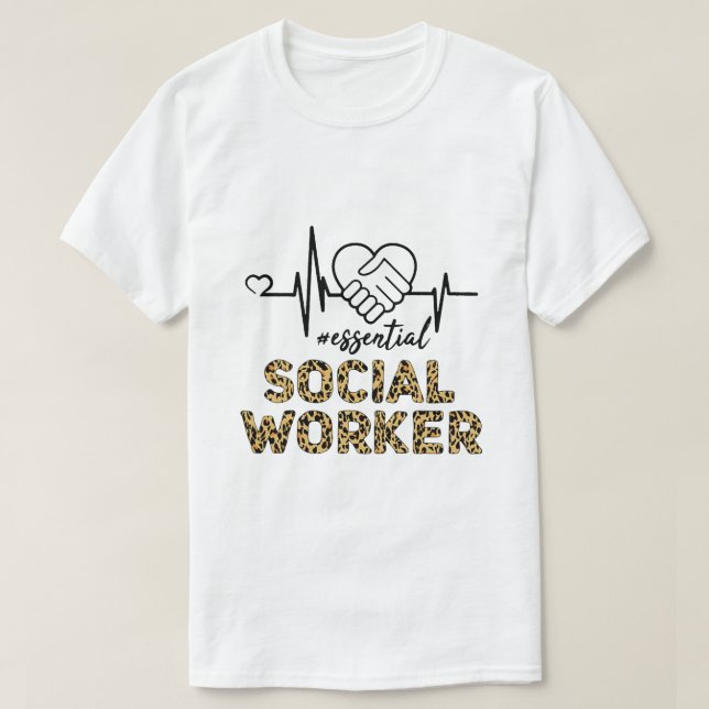 Camiseta Trabajador social esencial, trabajador social de l (Diseño del anverso)