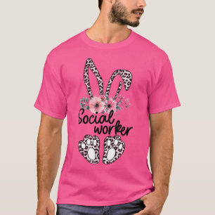 Camiseta Trabajador social florero Pascua Conejito Trabajad