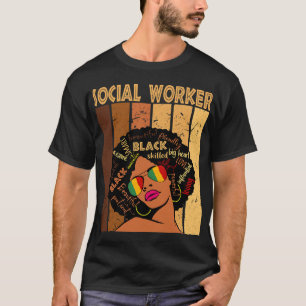 Camiseta Trabajador social: historia negra afroamericana