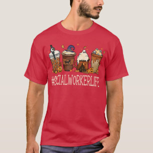 Camiseta Trabajador Social Horror Otoño Café Halloween Cala