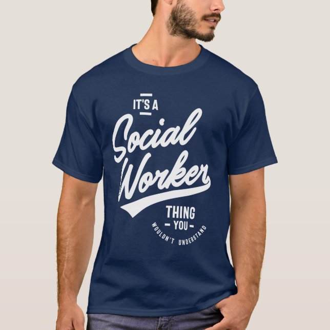 Camiseta Trabajador social obsequio Funny Job Title Profess (Anverso)