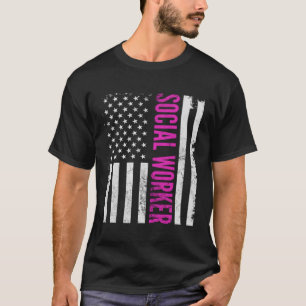 Camiseta Trabajador social Patriota Estadounidense Patrióti