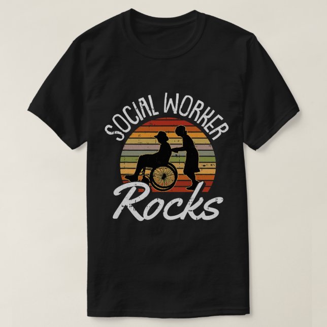 Camiseta Trabajador social roza MSW LCS con licencia retro  (Diseño del anverso)