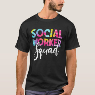 Camiseta Trabajador Social Squad Week Tie Dye Mating Hombre