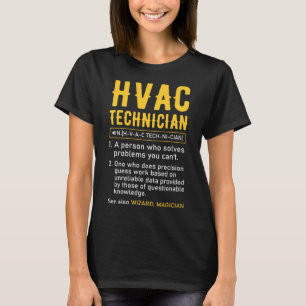 Camiseta Trabajador técnico de HVAC Handyman Funny Definiti