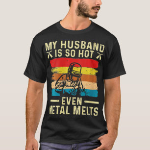 Camiseta Trabajadora Metalizado: mi marido es un divertido 