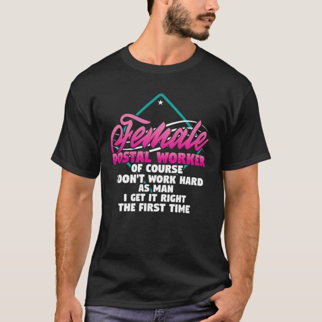 Camiseta Trabajadora Postal femenina de Mail Lady Carrier (Anverso)