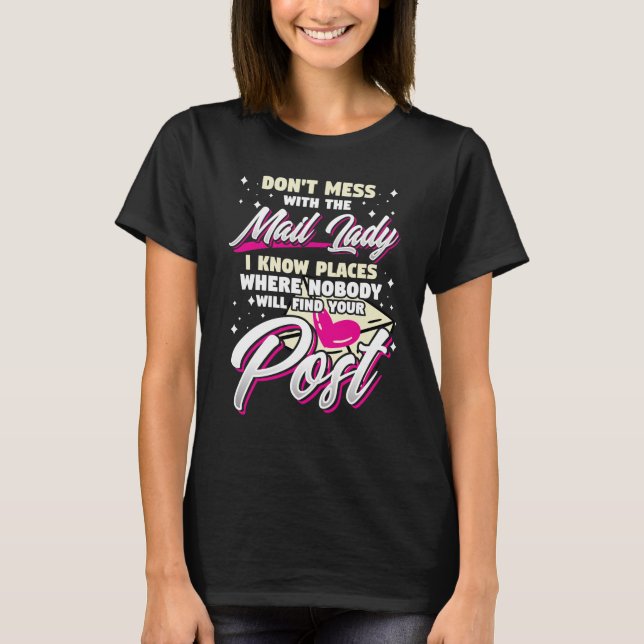 Camiseta Trabajadora Postal Femenina No Se Entretiene Con L (Anverso)