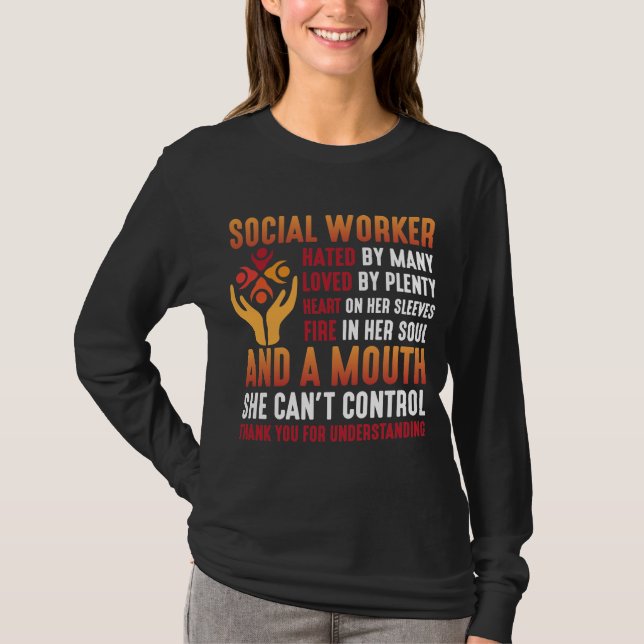 Camiseta Trabajadora social educadora Chica Social (Anverso)