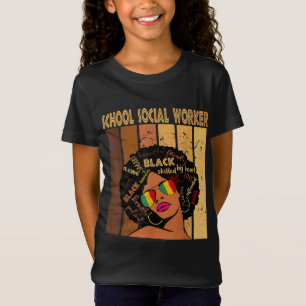 Camiseta Trabajadora social escolar Mujeres africanas viole