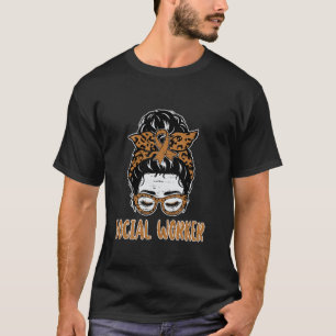 Camiseta Trabajadora Social Moño Desordenado Caso Trabajado