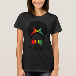 Camiseta Trabajadora social mujeres africanas desordenadas