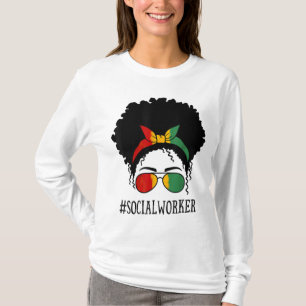 Camiseta Trabajadora social mujeres africanas desordenadas