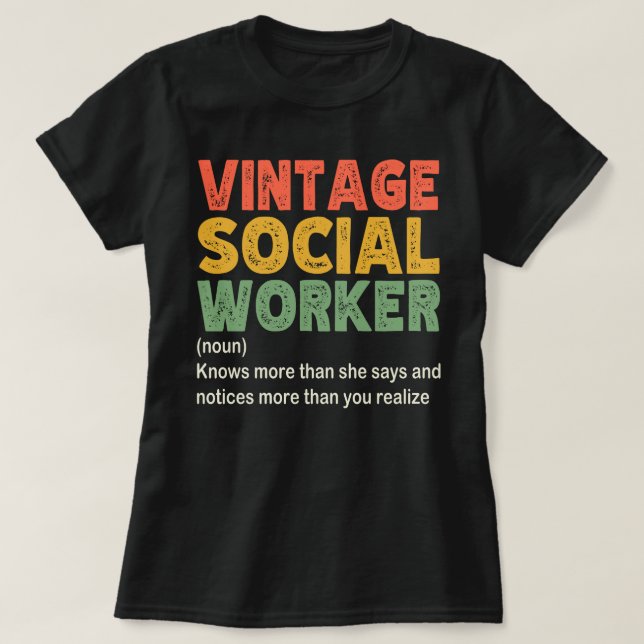 Camiseta Trabajadora social veneciana trabajadora laboral d (Diseño del anverso)