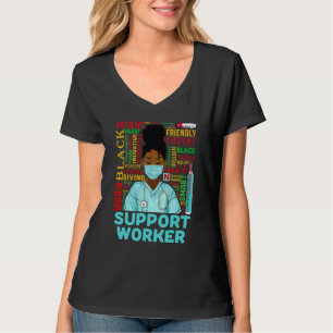 Camiseta Trabajadoras de apoyo historiadoras negras afroame