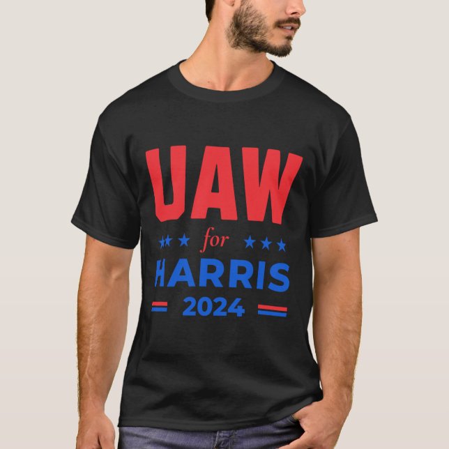Camiseta Trabajadores Automáticos De Harris 2024 Huelga Roj (Anverso)