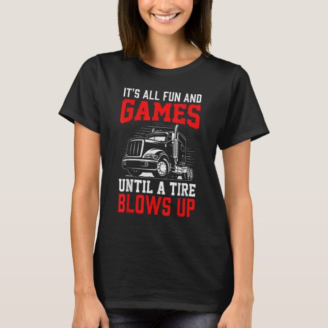 Camiseta Trabajadores de Construcción de Camiones Vehículo  (Anverso)