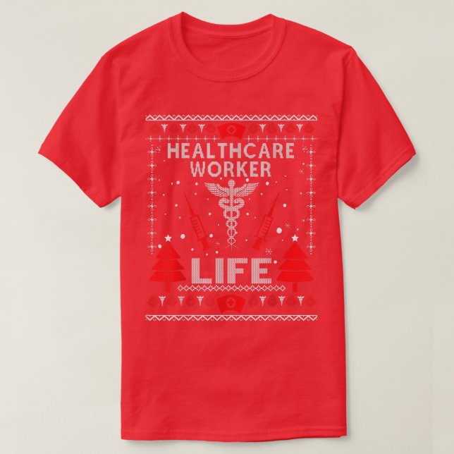Camiseta Trabajadores de la salud Navidades feos sudaderos (Diseño del anverso)