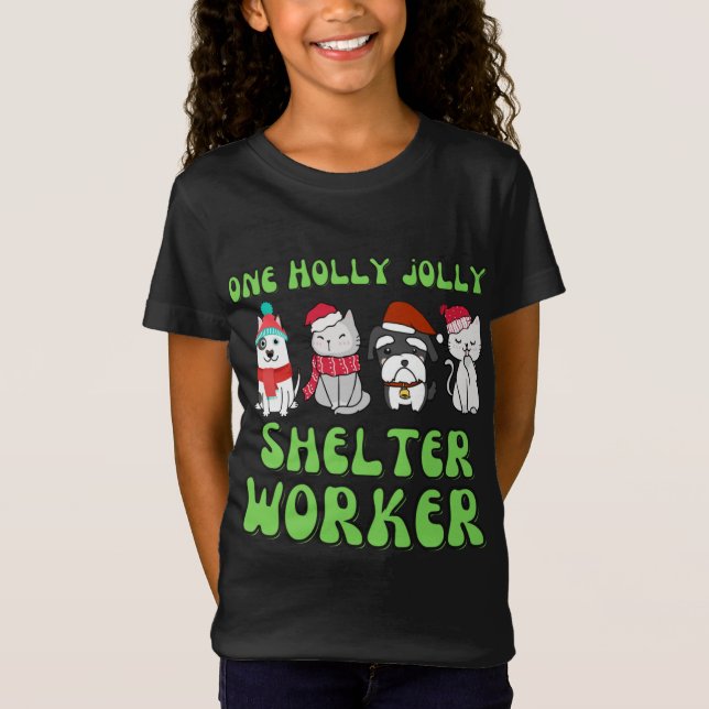 Camiseta Trabajadores de refugio para animales Navidades de (Anverso)