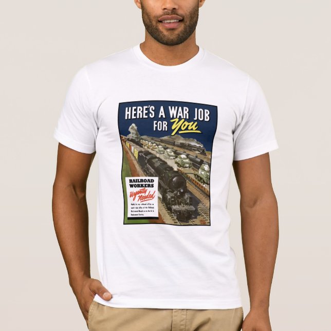 Camiseta Trabajadores del ferrocarril necesarios urgente (Anverso)