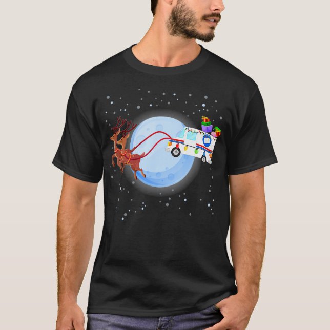 Camiseta Trabajadores postales Navidades de Mail Truck Funn (Anverso)