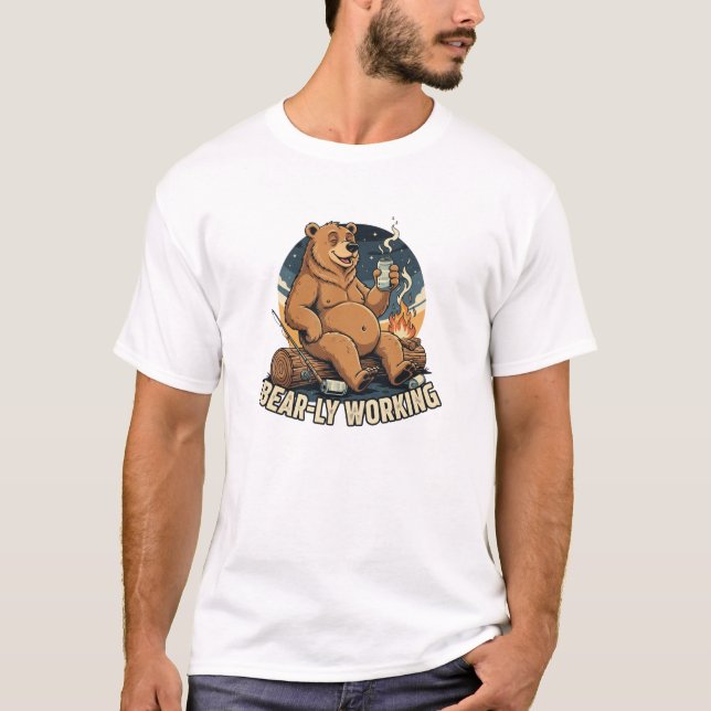 Camiseta Trabajando a duras penas (Anverso)