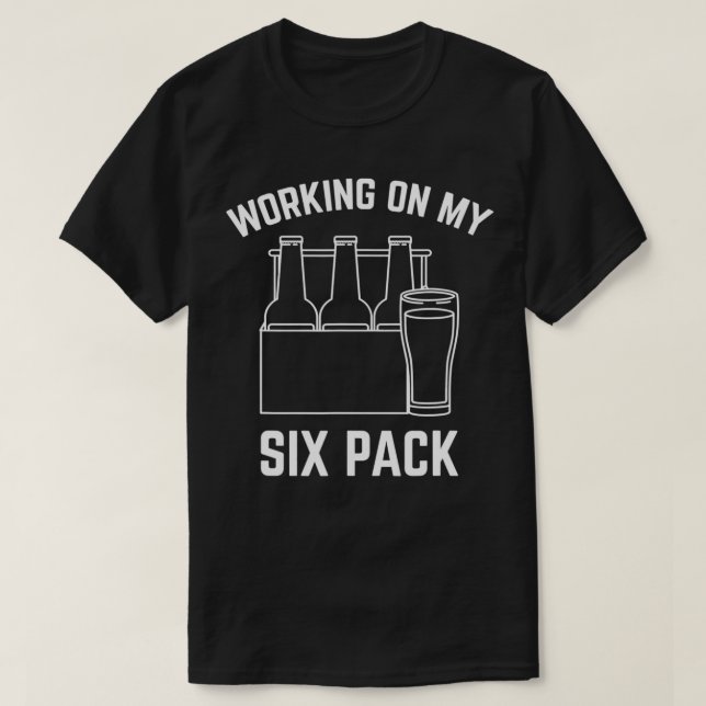 Camiseta Trabajando con mi cerveza Si Pack Funny Craft (Diseño del anverso)