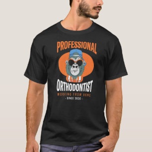 Camiseta Trabajando desde casa Jefe ortodoncista ortodoncis