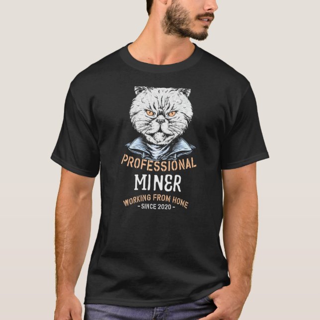 Camiseta Trabajando desde casa Minero Profesional Pitman (Anverso)
