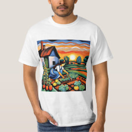 Camiseta Trabajando en la parcela de hortalizas