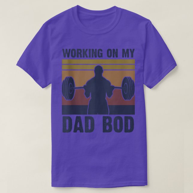 Camiseta Trabajando En Mi Papá BodFunny Gym Para Hombres Pa (Diseño del anverso)