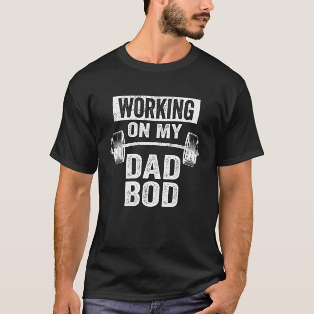 Camiseta Trabajar con mi papá papá papá papá gordo (Anverso)