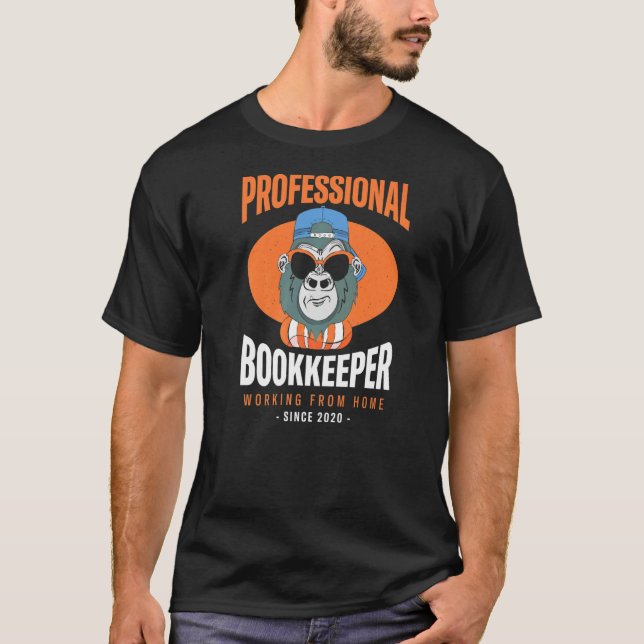 Camiseta Trabajar desde casa Bookkeeper Bookheld Boss (Anverso)