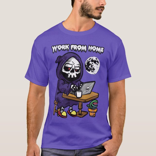 Camiseta TRABAJAR DESDE LOS amigos DE HOME HALLOWEEN (Anverso)
