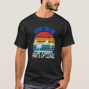 Camiseta Trabajar desde Pants Diseños Retro opcionales pres