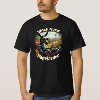 Camiseta Trabajar duro con la siesta