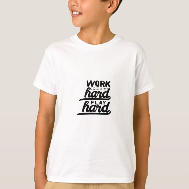 Camiseta Trabajar duro y tan duro esencial (Anverso)