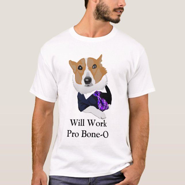 Camiseta Trabajará el favorable perro Meme del abogado del (Anverso)