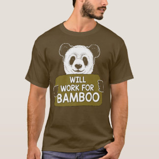 Camiseta Trabajará para bambú panda oso para hombres y muje