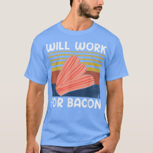 Camiseta Trabajará para carne de cerdo B de estilo vintage