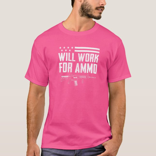 Camiseta Trabajará Para La Pistola Del Propietario Del Rifl (Anverso)