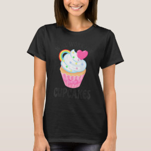 Camiseta Trabajará Para Retro De Cupcakes