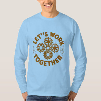 Camiseta Trabajemos juntos con la luz de manga larga básica
