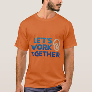 Camiseta Trabajemos juntos naranja de Texas