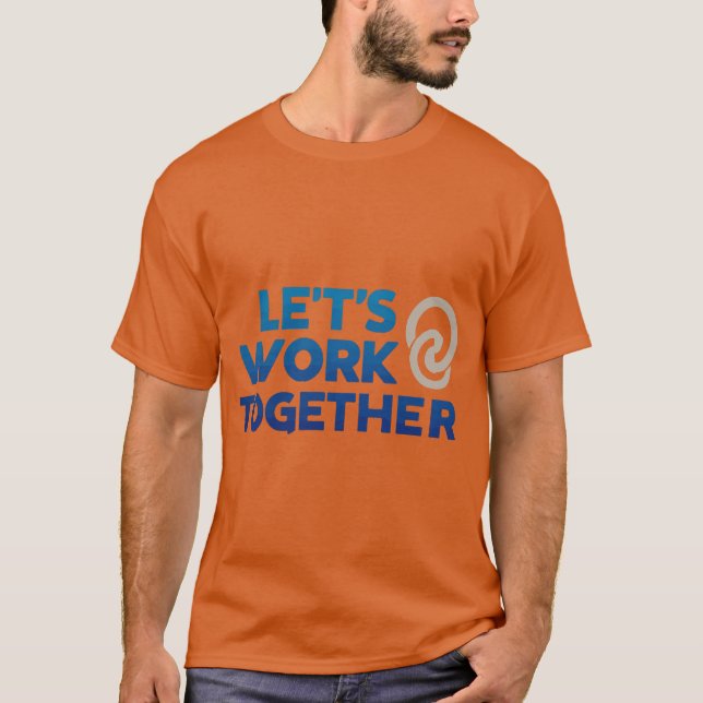 Camiseta Trabajemos juntos naranja de Texas (Anverso)