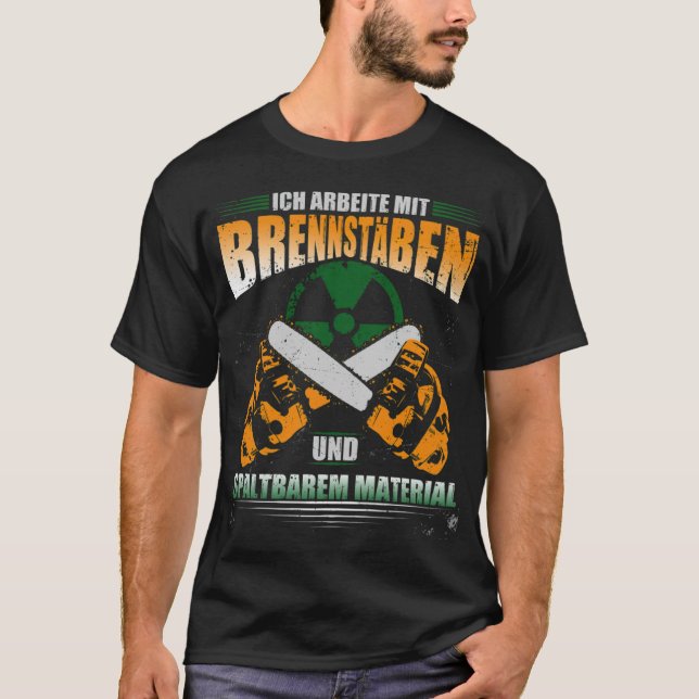 Camiseta Trabajo con barras de combustible y pastel de mate (Anverso)