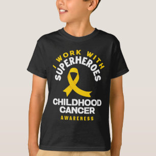 Camiseta Trabajo Con Superhéroes Enfermera Niñez Oncológica